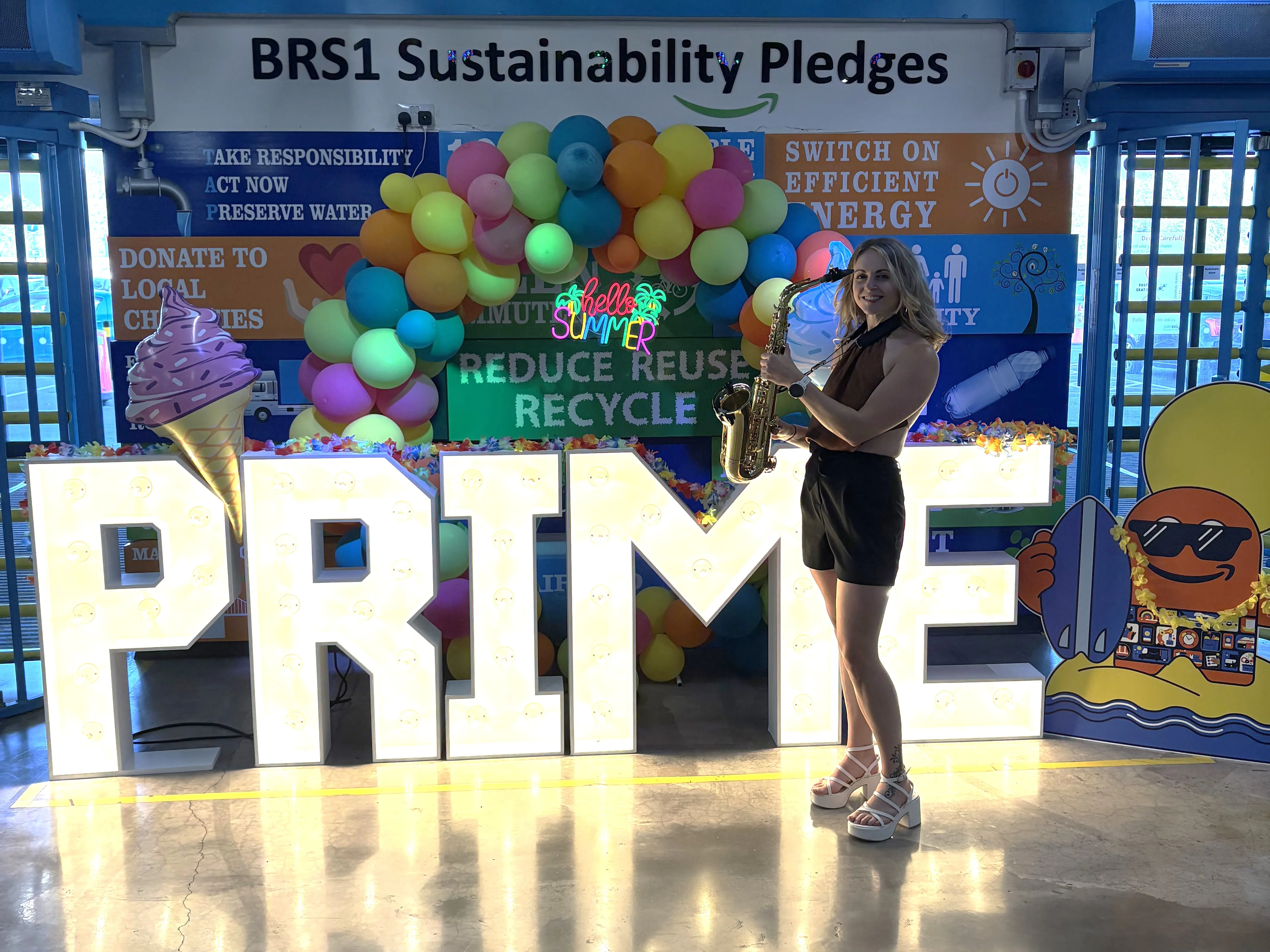 Alice Sax performing at an event