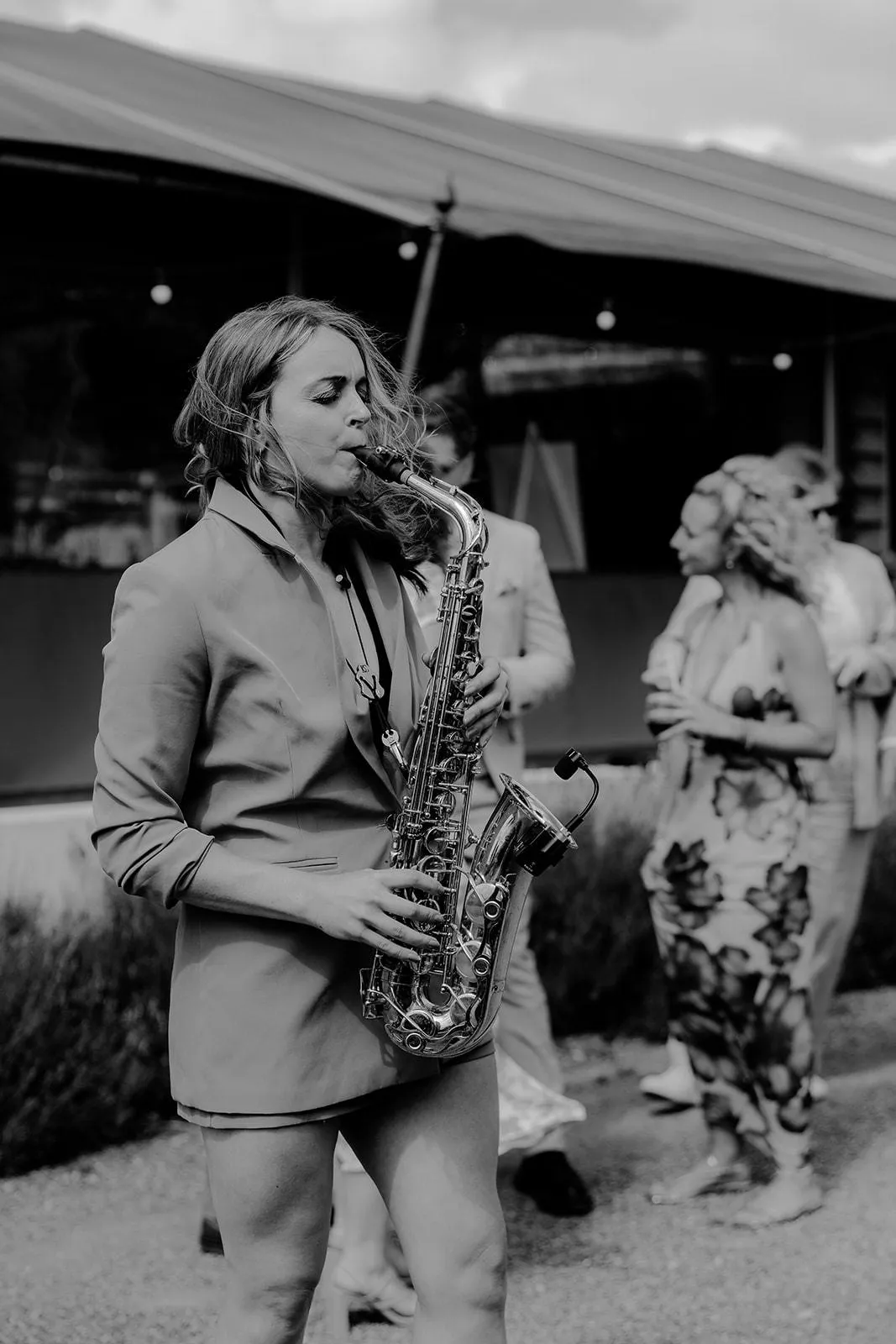 Alice Sax performing at an event